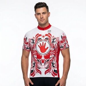 Primal Men’s Cycling Jersey Left Hand Brewing Skull Graphic Large